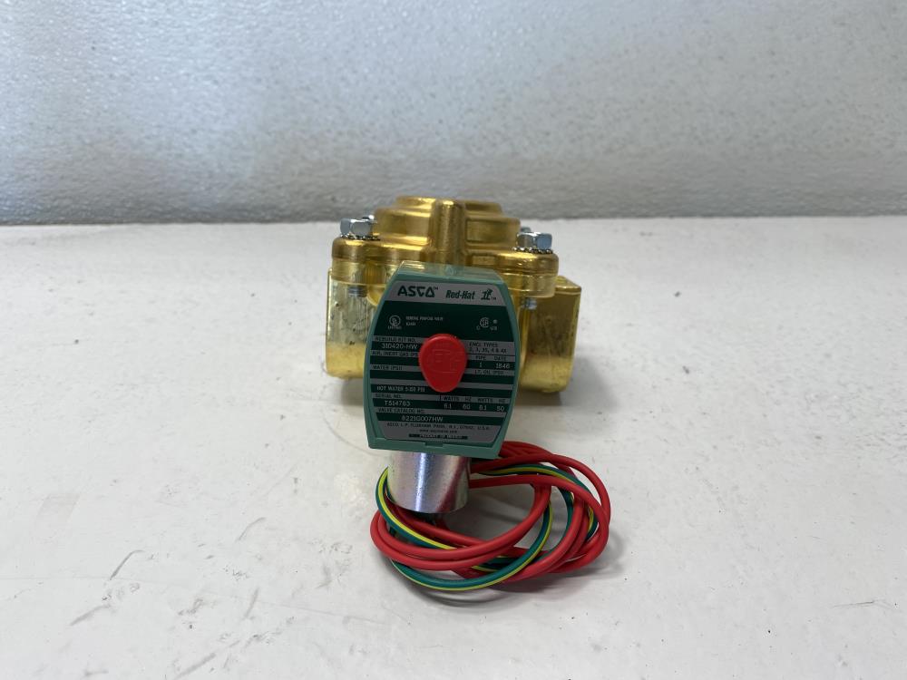 ASCO Red Hat II 1" NPT 2-Way Brass Solenoid Valve 8221G007HW