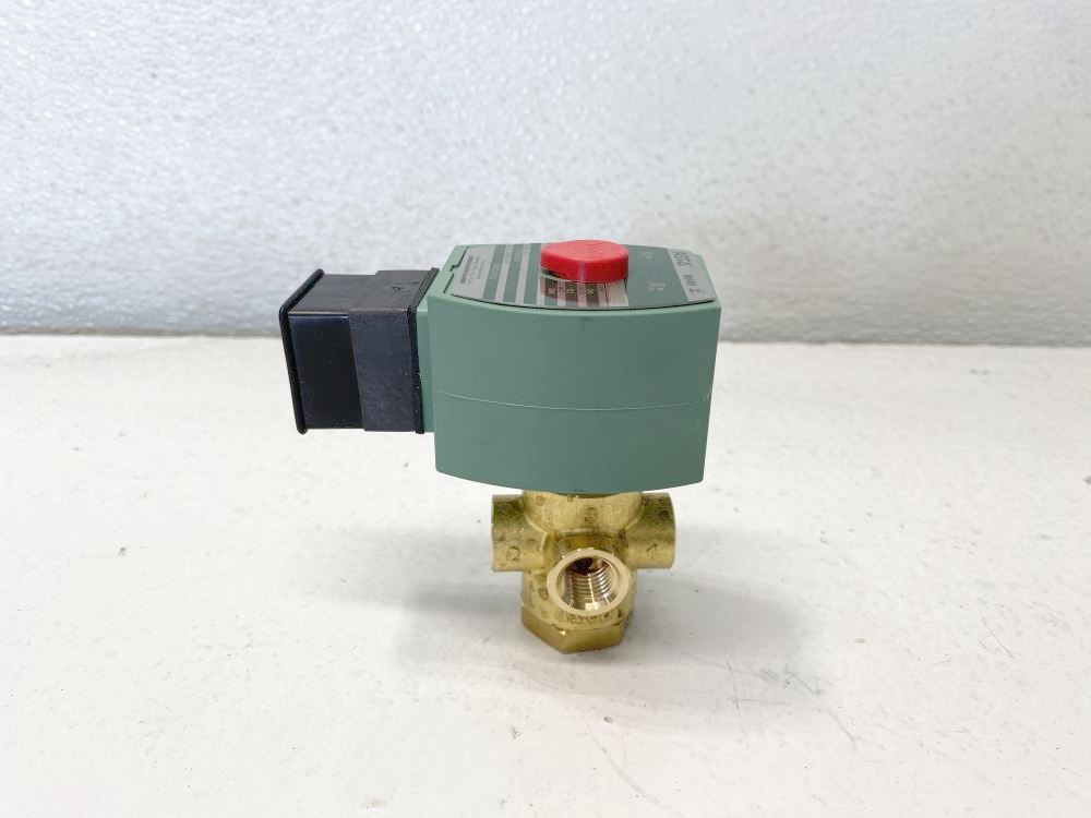 ASCO Red-Hat II 1/4" NPT 3-Way Brass Solenoid Valve SC8320G172