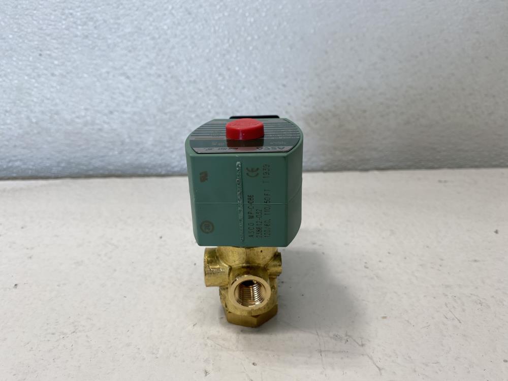 ASCO Red-Hat II 1/4" NPT 3-Way Brass Solenoid Valve SC8320G172