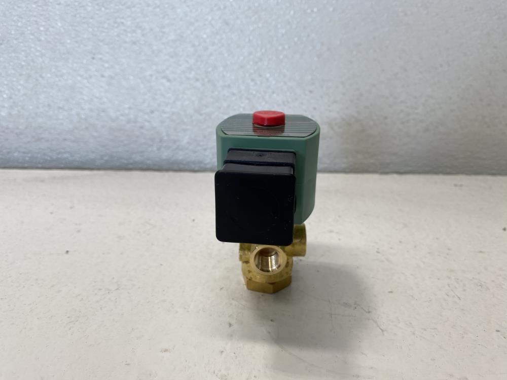 ASCO Red-Hat II 1/4" NPT 3-Way Brass Solenoid Valve SC8320G172