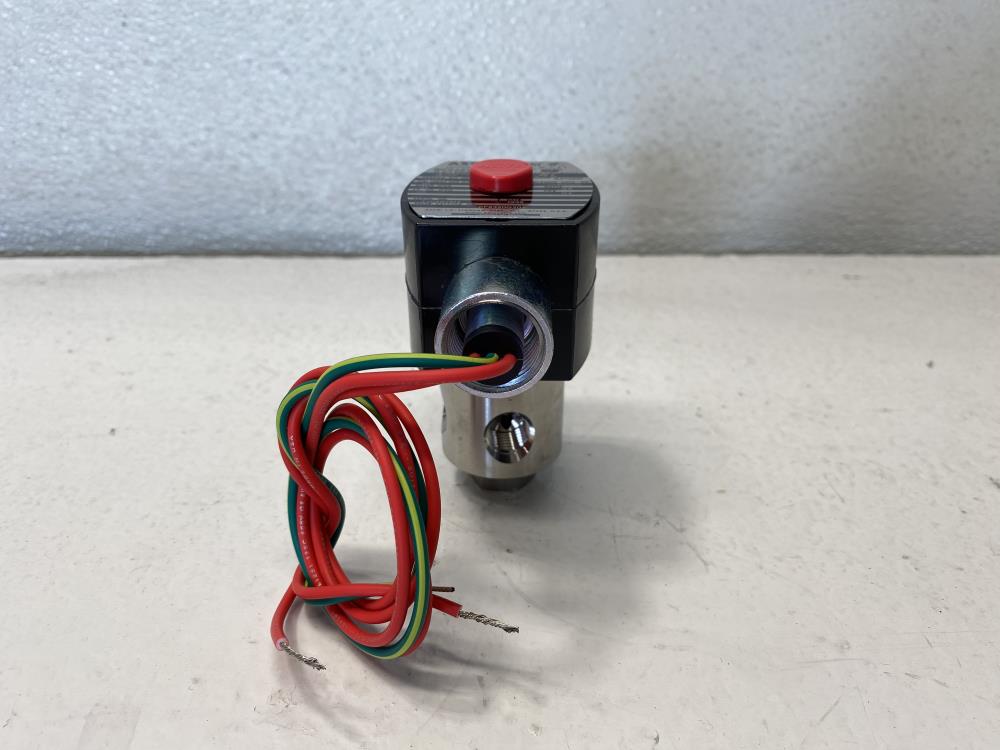 ASCO Red-Hat II 1/4" NPT 3-Way Stainless Solenoid Valve EF8320G202, EF8003G1