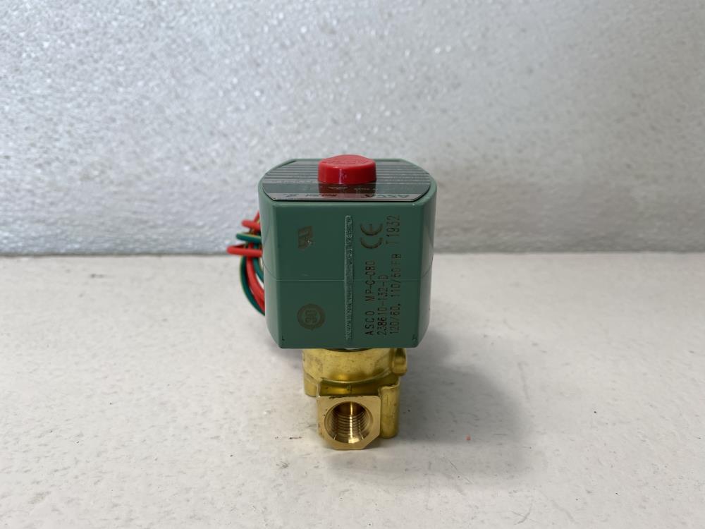 ASCO Red-Hat II 1/4" NPT 2-Way Brass Solenoid Valve 8262H212