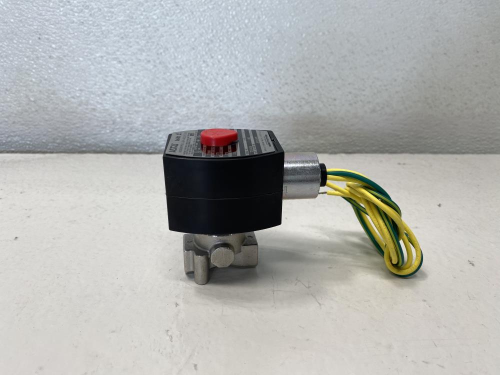 ASCO Red-Hat 1/4" NPT 2-Way SS Solenoid Valve EF8262H185, EFHB8003H2