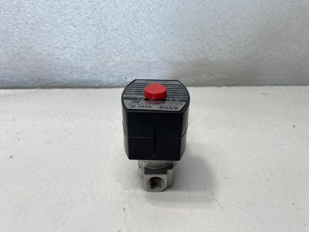 ASCO Red-Hat 1/4" NPT 2-Way SS Solenoid Valve EF8262H185, EFHB8003H2