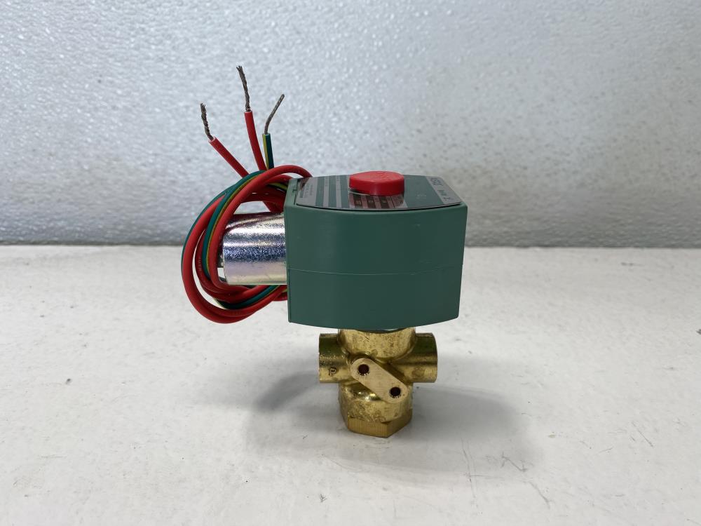 ASCO Red-Hat II 1/4" NPT 3-Way Brass Solenoid Valve 8320G172