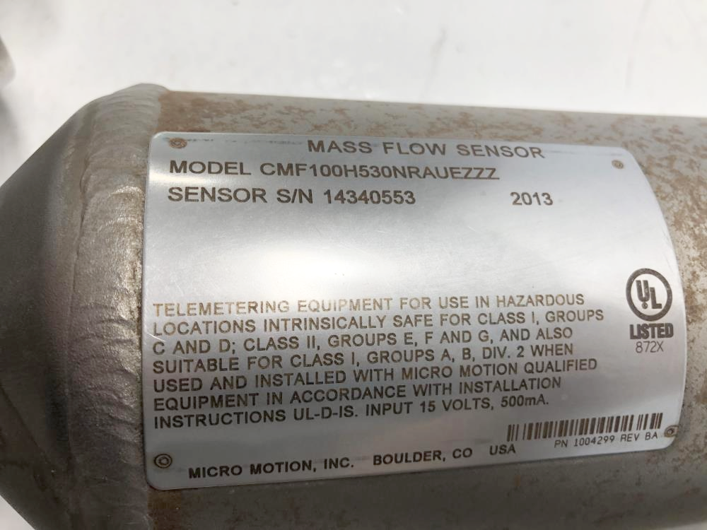 Micro Motion 1" 150# Hastelloy C22 Elite Coriolis Flowmeter CMF100H530NRAUEZZZ