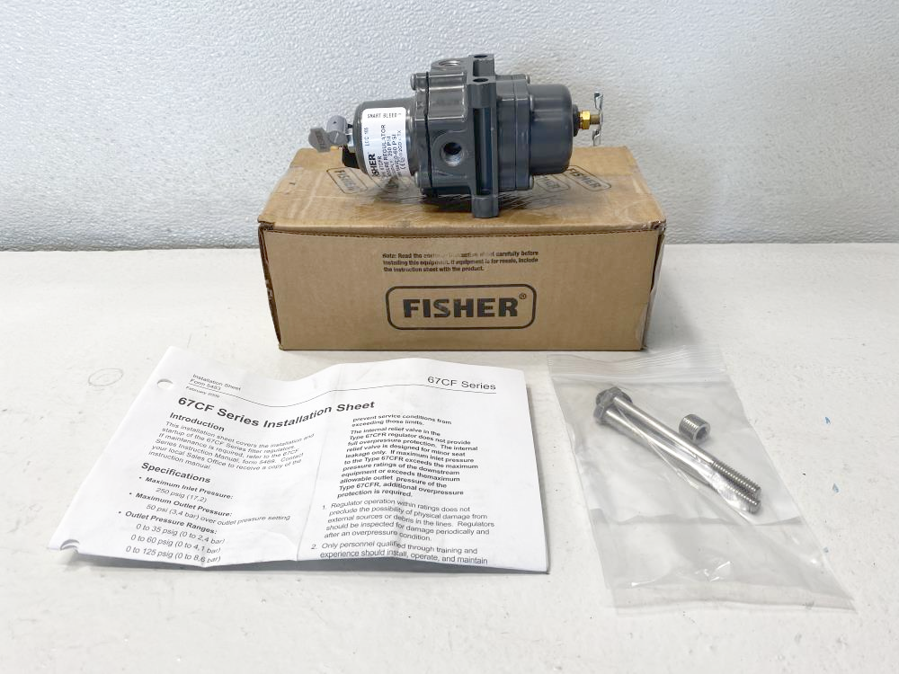 Fisher 67CFR Pressure Regulator 250 PSI Max, 0-60 PSI Spring Range