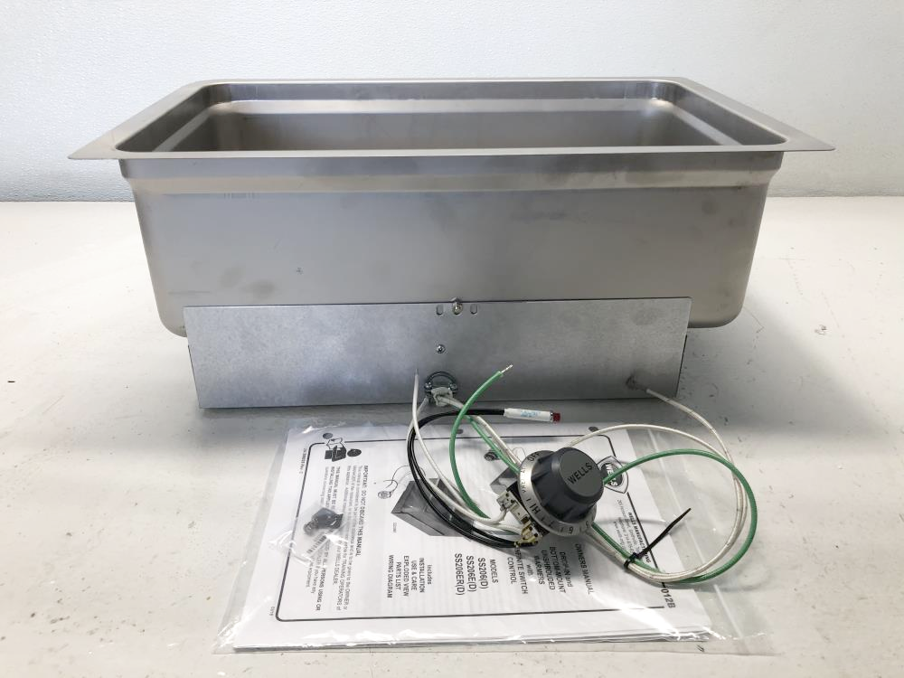 Wells Hot Food Well Warmer, Stainless, Sanitary, Drop-in w/ Control 5P-SS206ERD