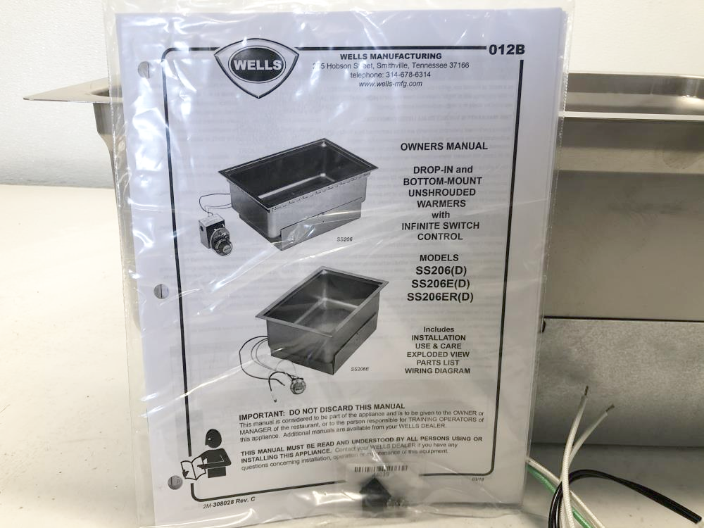 Wells Hot Food Well Warmer, Stainless, Dropin w/ Infinite Control 5P