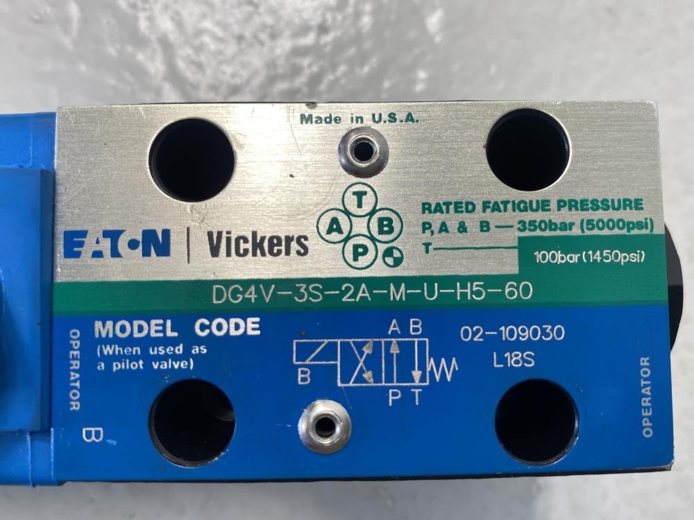 Eaton Vickers Solenoid Directional Control Valve DG4V-3S-2A-M-U-H5-60