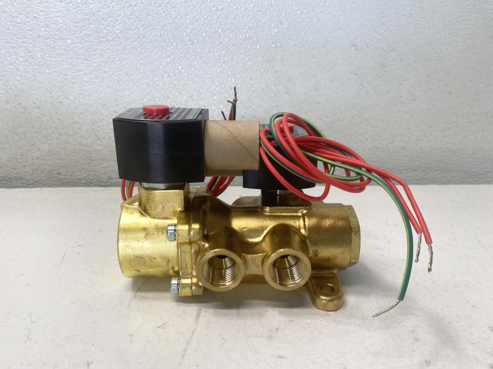 Asco RedHat 1/2" NPT Brass Solenoid Valve 24VDC, EF8344G082V, EF8016G1