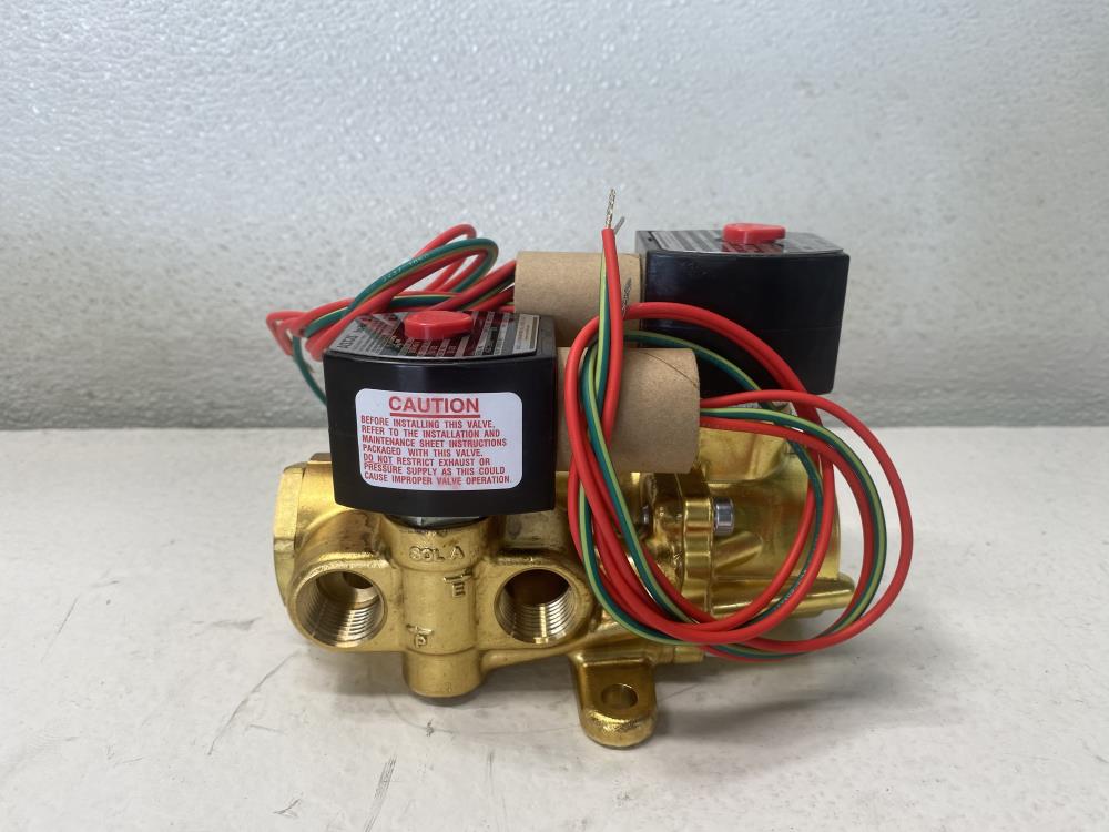 Asco RedHat 1/2" NPT Brass Solenoid Valve 24VDC, EF8344G082V, EF8016G1