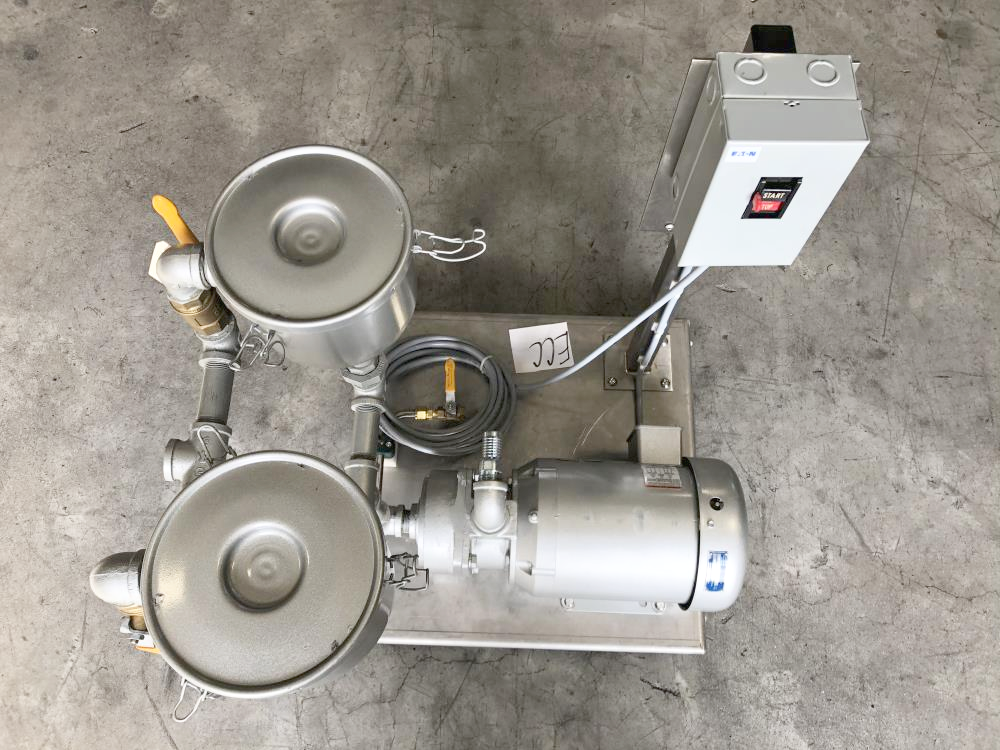 Tuthill Kinney High Vacuum Pump Assembly A020-3CBBBVA w/ Tuthill 3 HP Motor