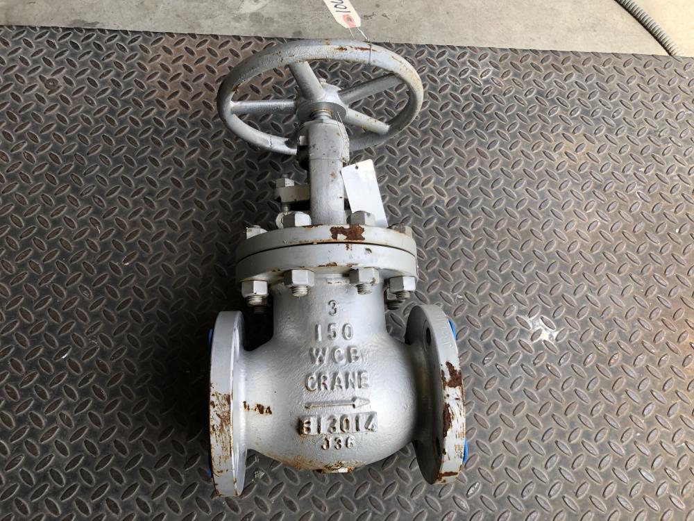 Crane 3" 150# WCB Globe Valve, #143-XU