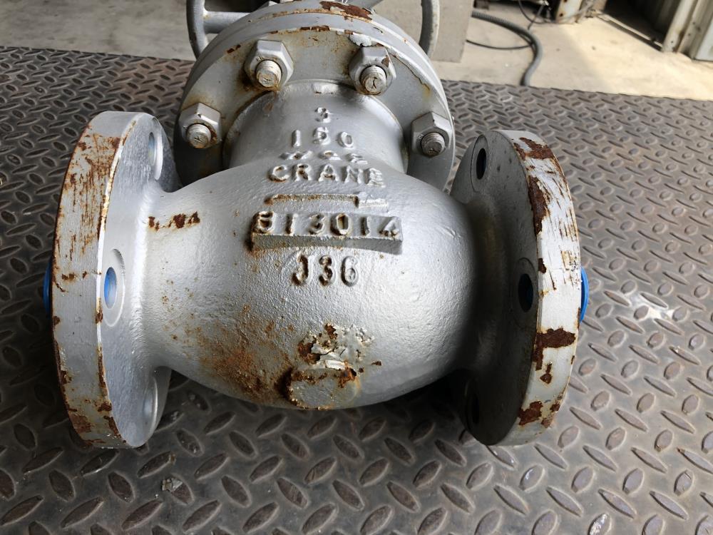 Crane 3" 150# WCB Globe Valve, #143-XU