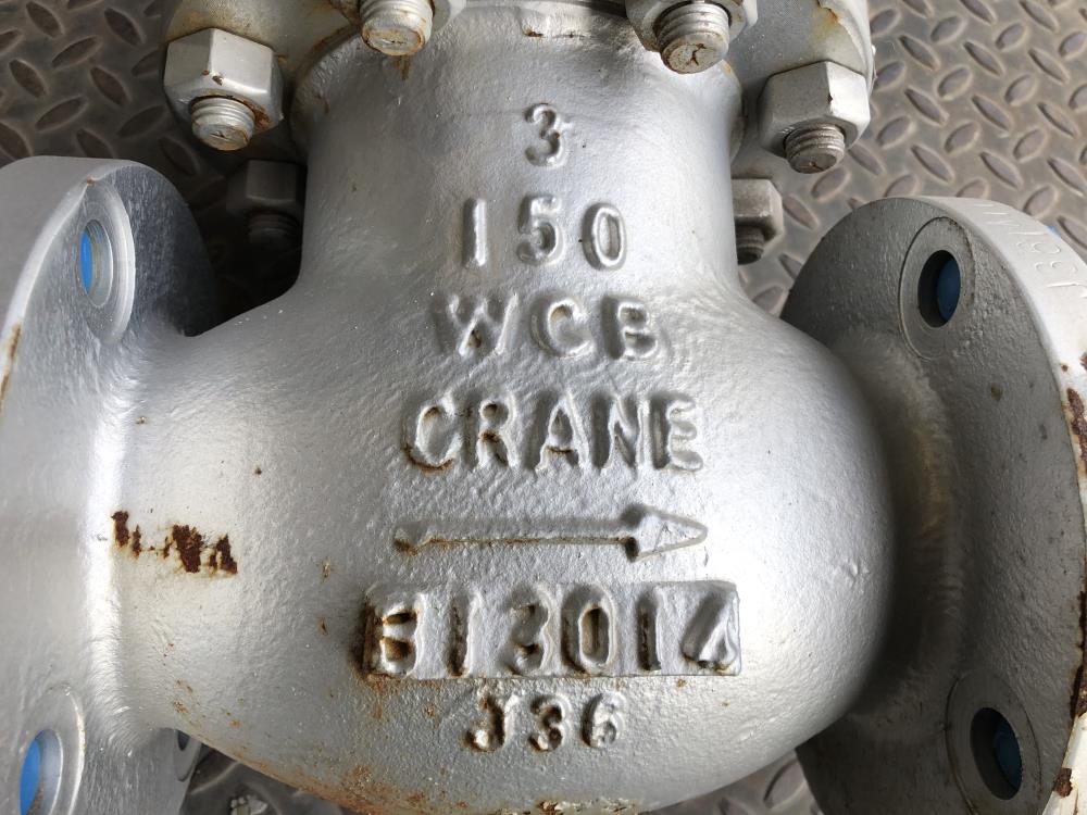 Crane 3" 150# WCB Globe Valve, #143-XU
