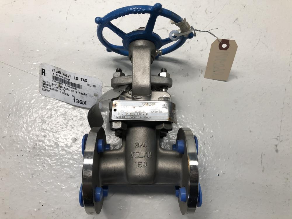 Velan 3/4" 150#  CF8M Gate Valve, F04-0064C-13GX-W330