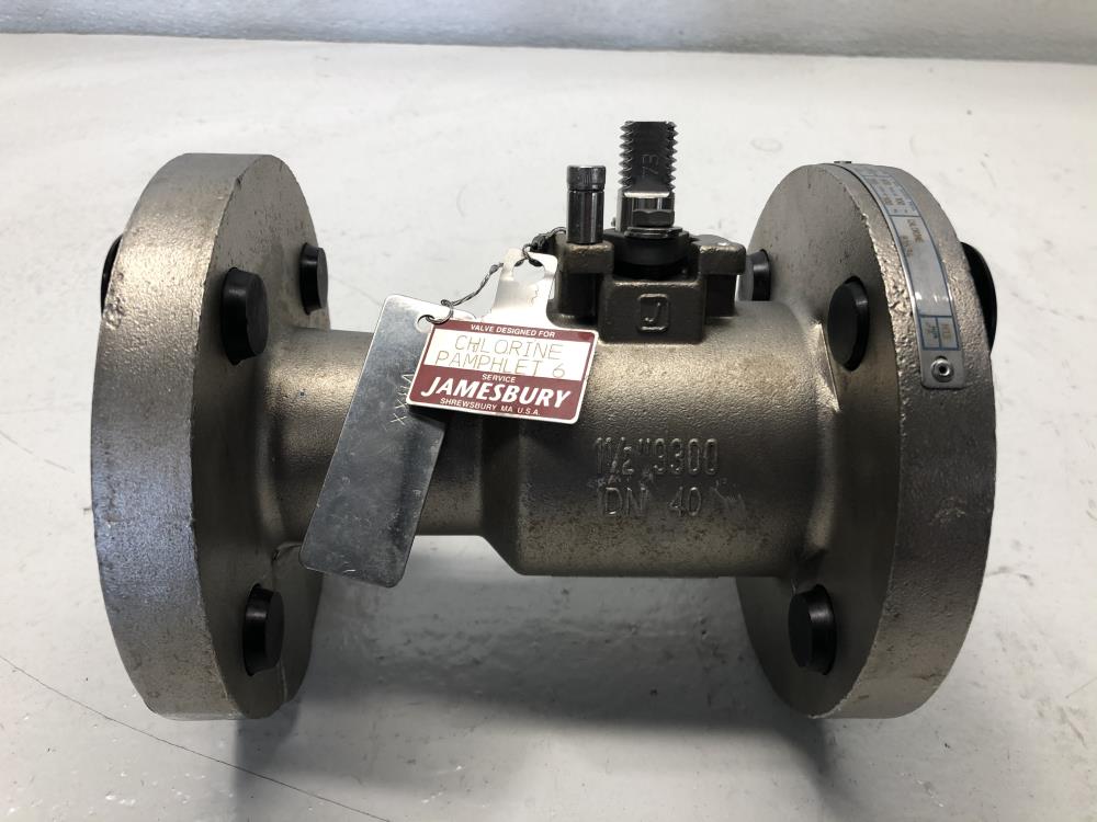 Jamesbury 1-1/2" 300# HASTC Ball Valve, #9300C317300XTZ4