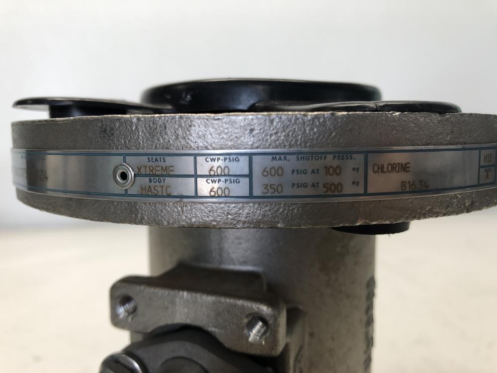 Jamesbury 1-1/2" 300# HASTC Ball Valve, #9300C317300XTZ4