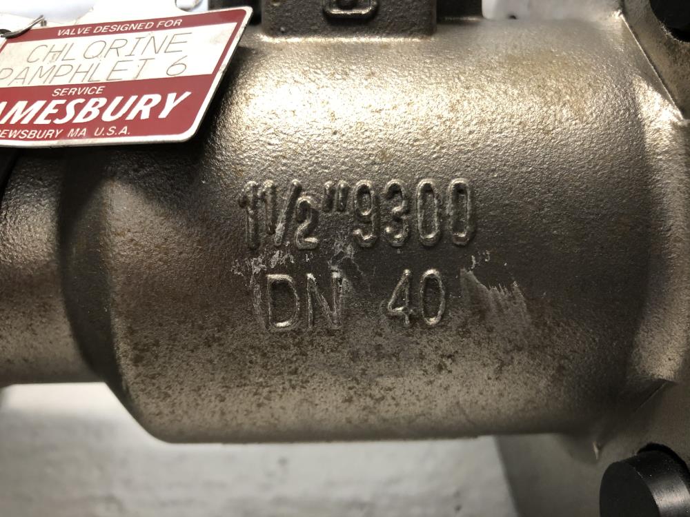 Jamesbury 1-1/2" 300# HASTC Ball Valve, #9300C317300XTZ4