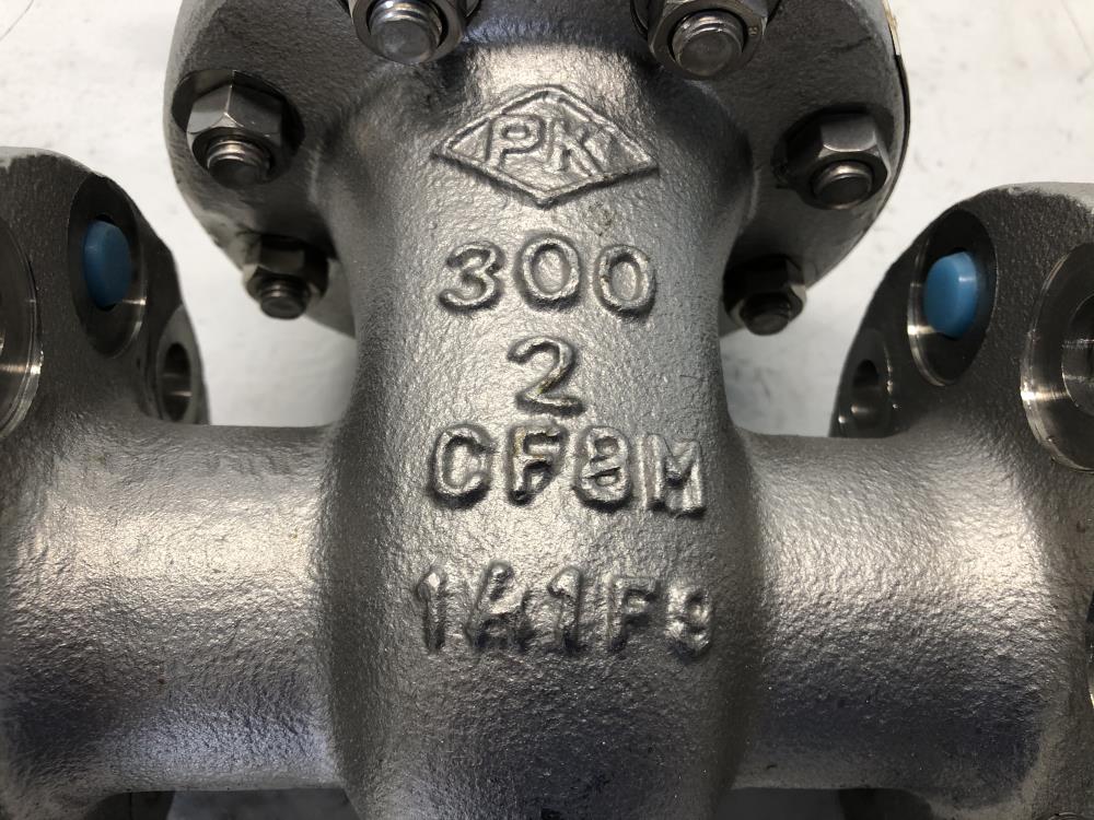 PK 2" 300# CF8M Gate Valve, #300RF 10SL-GRF