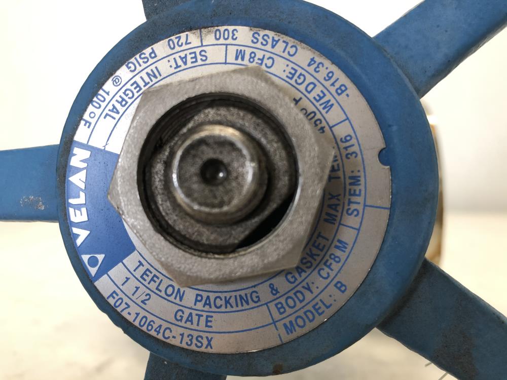 Velan 1-1/2" 300# CF8M Gate Valve, #F07-1064C-13SX