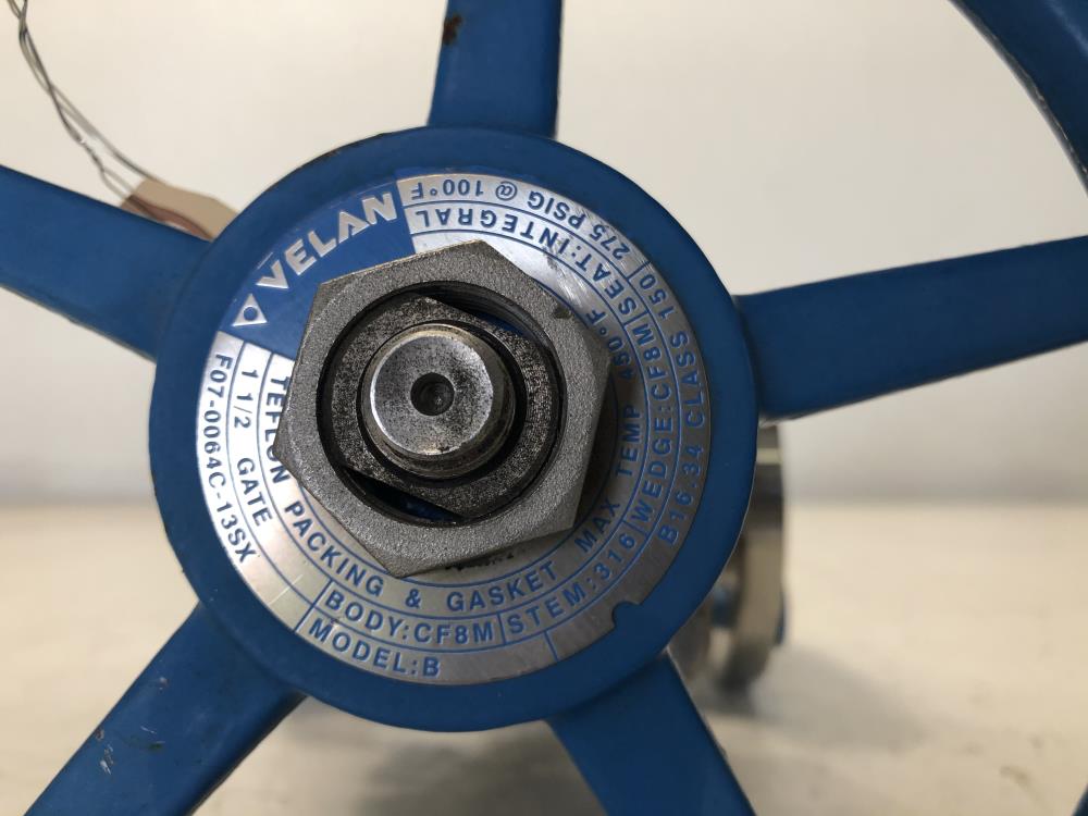 Velan 1-1/2" 150# CF8M Gate Valve,  #F07-0064C-13SX