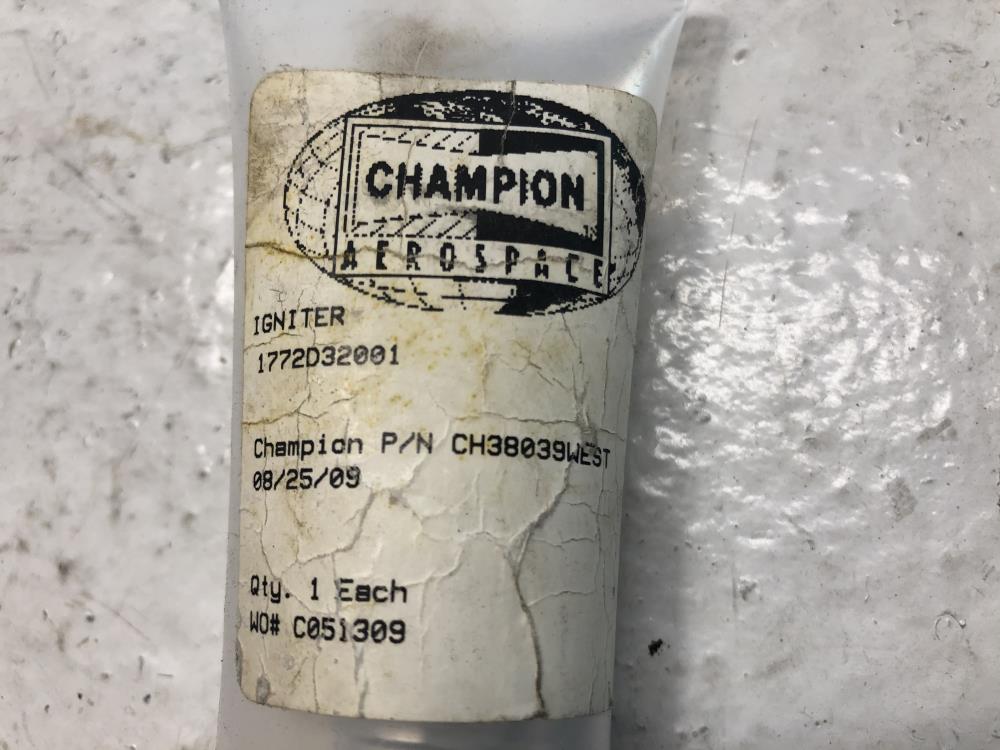 Champion CH38039 Aerospace Igniter, P/N #1772D32001