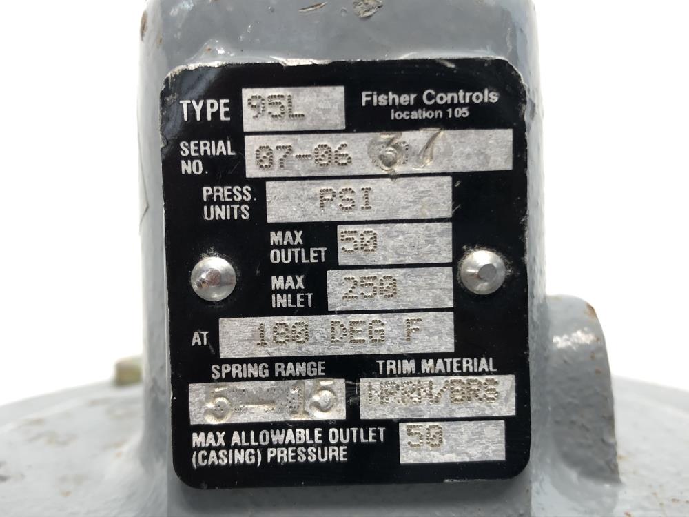 Fisher 95L Pressure Regulator 1/2" NPT, 50 PSI