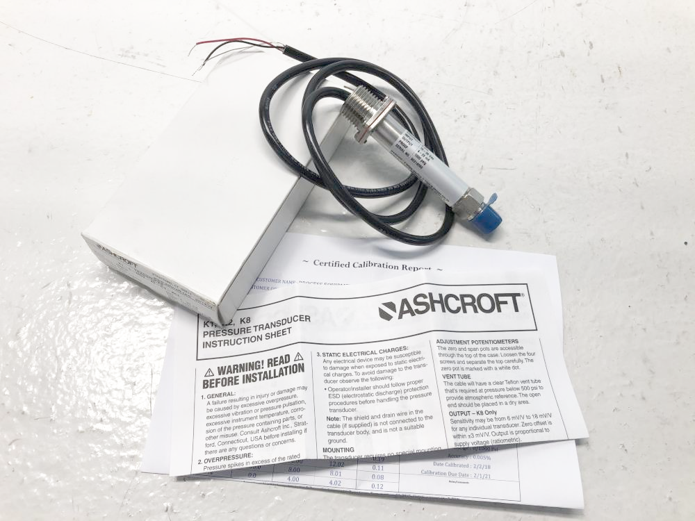 Ashcroft 1500 PSI Transducer K1-5-M02-42-C-1500#-XCL