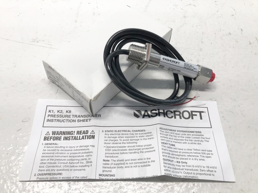 Ashcroft 500 PSIG Transducer K1-7-F02-42-C1-500#