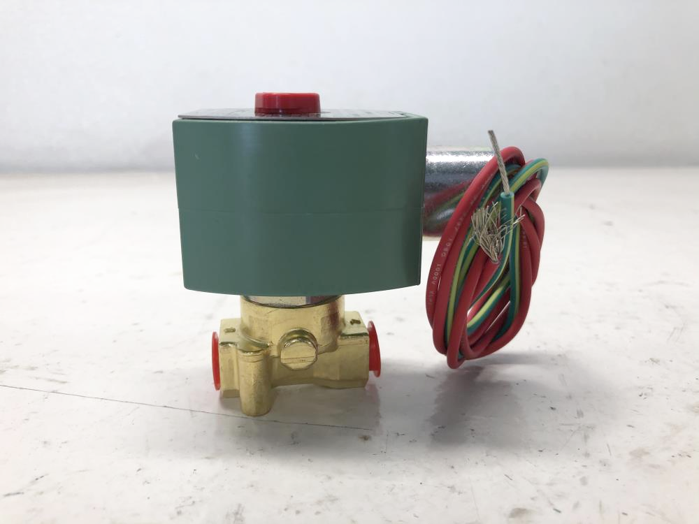 ASCO 1/4" NPT 2-Way Brass Solenoid Valve 90 PSI, 8262H212