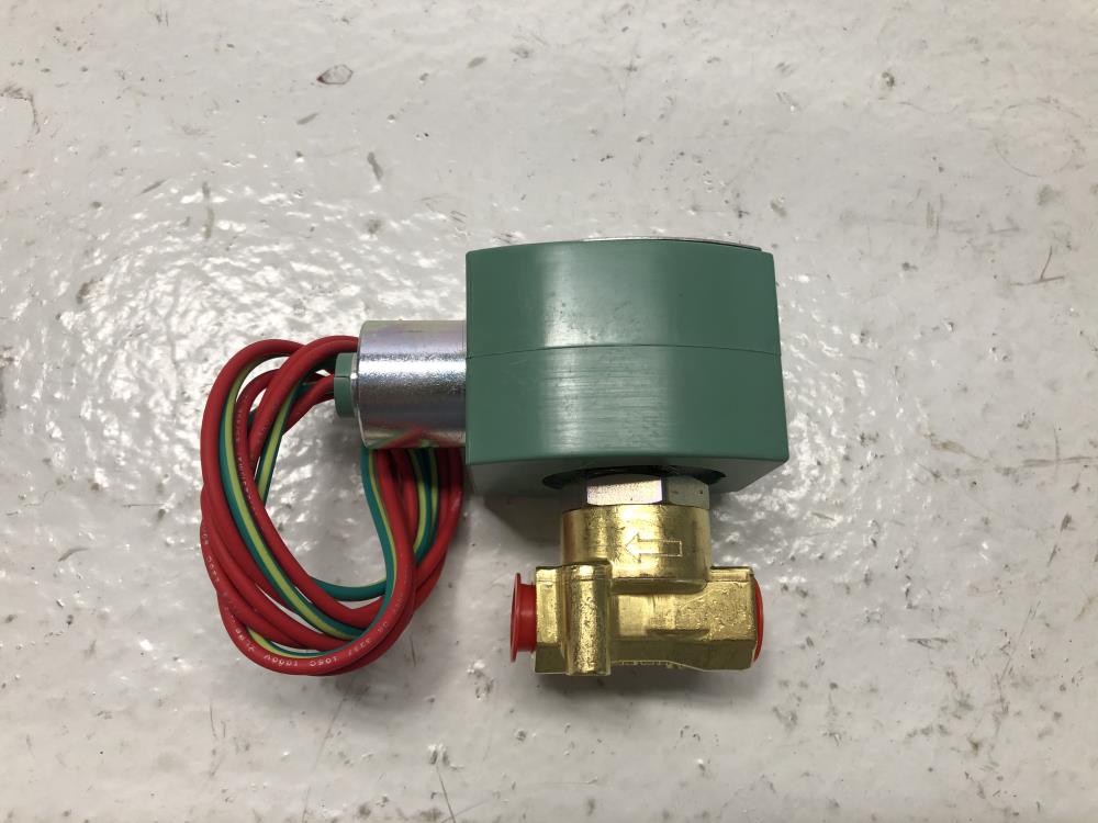 ASCO 1/4" NPT 2-Way Brass Solenoid Valve 90 PSI, 8262H212