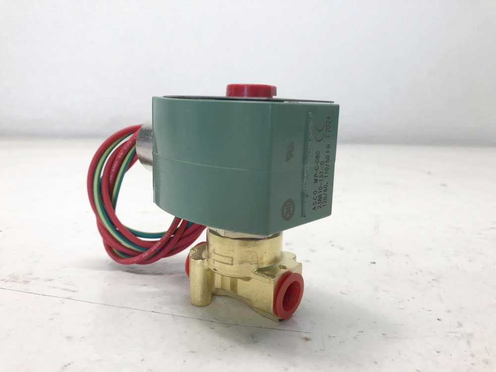 ASCO 1/4" NPT 2-Way Brass Solenoid Valve 90 PSI, 8262H212