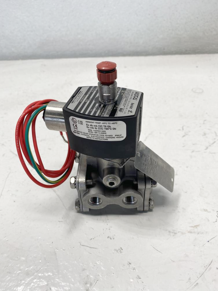 ASCO 1/4" NPT CF8M Solenoid Valve 24/DC, EF8316G38, EV8003G300