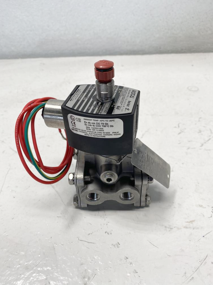 ASCO 1/4" NPT CF8M Solenoid Valve 24/DC, EV8316G381, EV8003G300