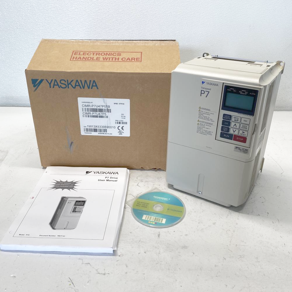 Yaskawa Varispeed P7 AC Drive, CIMR-P7U47P5, 480V, 17.0A