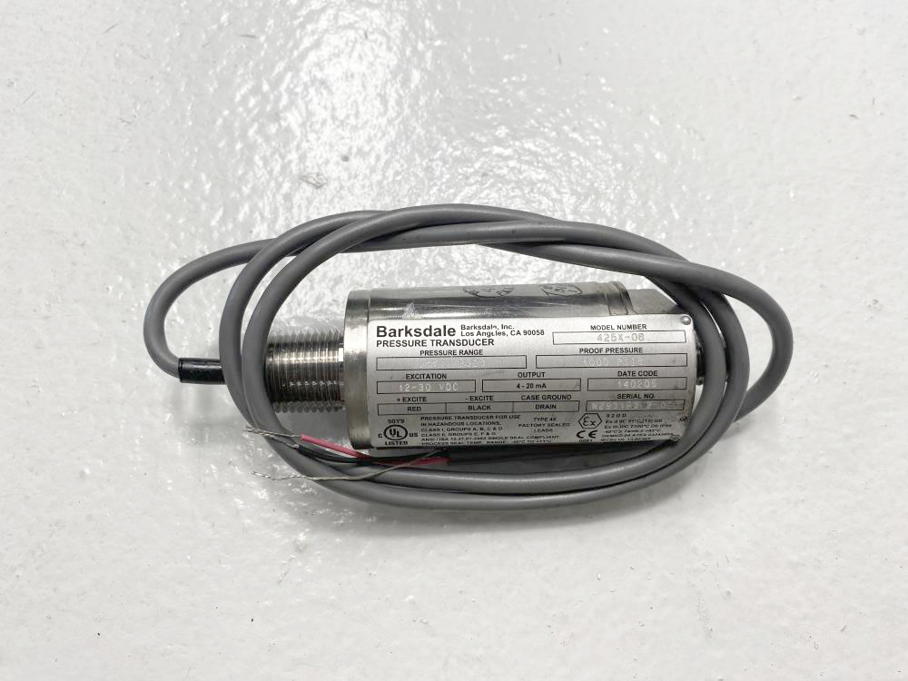 Barksdale 0-500 PSIG Stainless Steel Pressure Transducer 425X-08