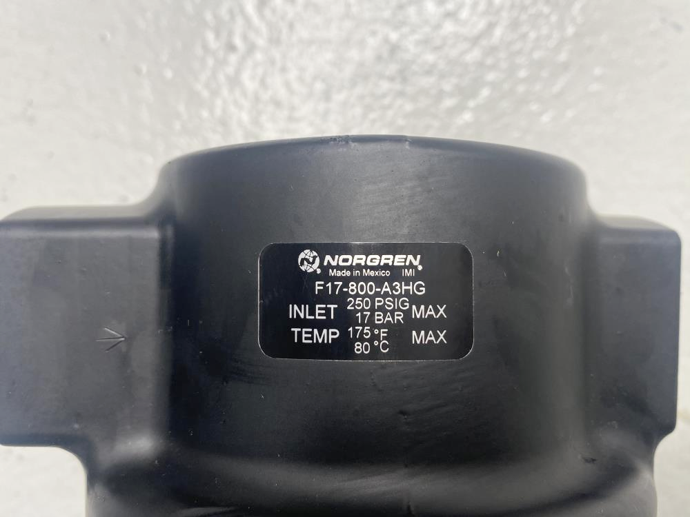 Norgren 1" General Purpose Filter, Auto Drain, w/ Sight Glass F17-800-A3HG