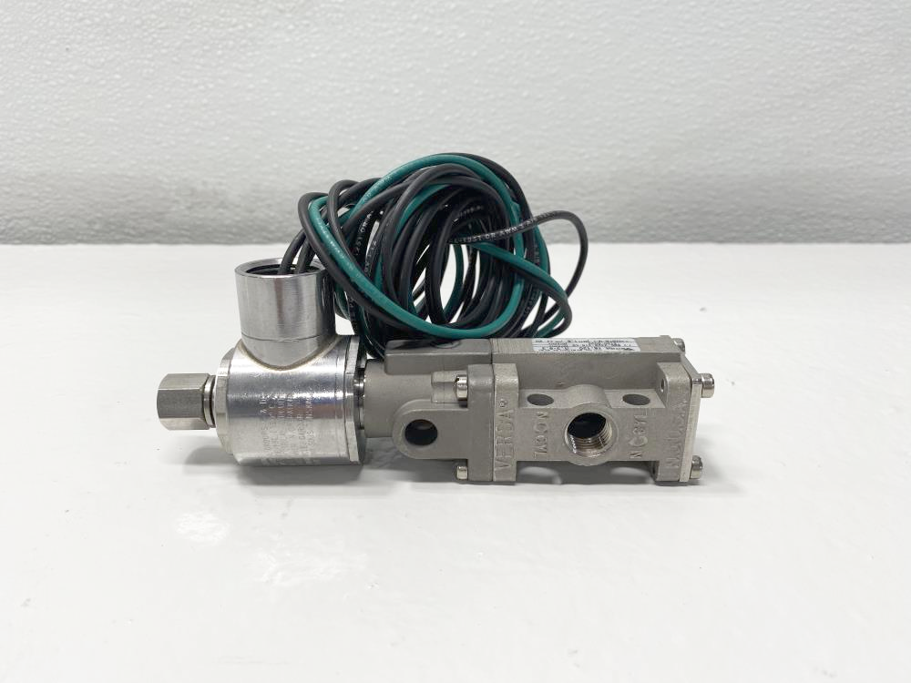 Versa 1/4" NPT 3-Way 316SS Pneumatic Directional Valve BSG-3328-316-CD-5100-D024