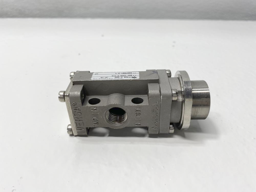 Versa 1/4" NPT 3-Way 316SS Pneumatic Directional Valve BSI-3306-P-316