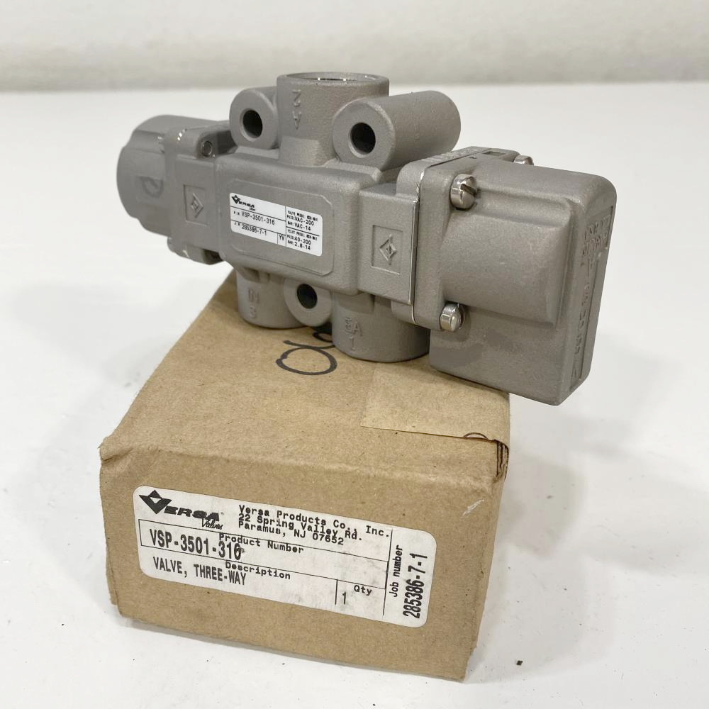 Versa 1/2" NPT 3-Way 316SS Pneumatic Directional Valve VSP-3501-316