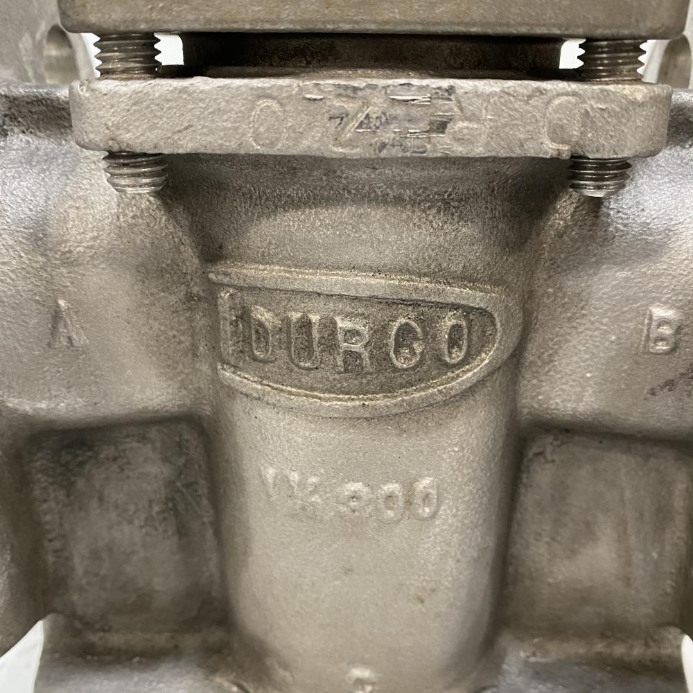 Durco 1-1/2" 300# 316SS 3-Way RF Plug Valve MG431