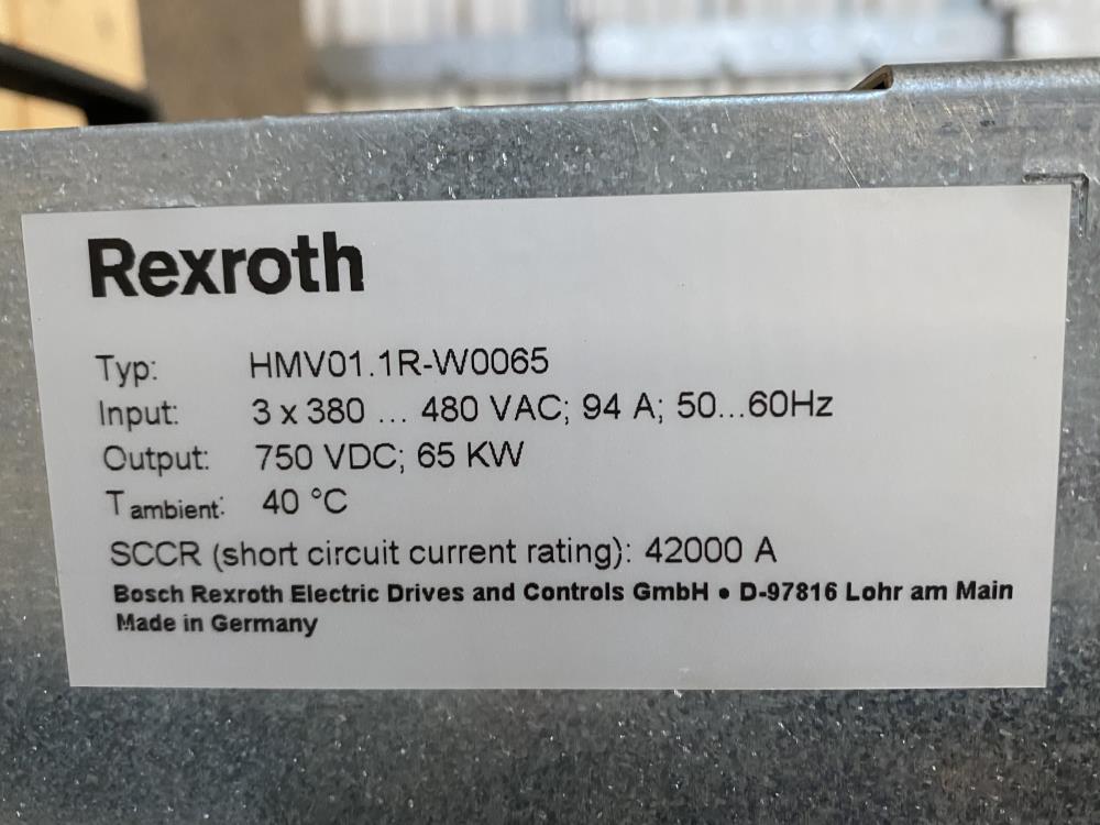 Bosch Rexroth IndraDrive M Power Supply Module, HMV01.1R-W0065,  750 VDC