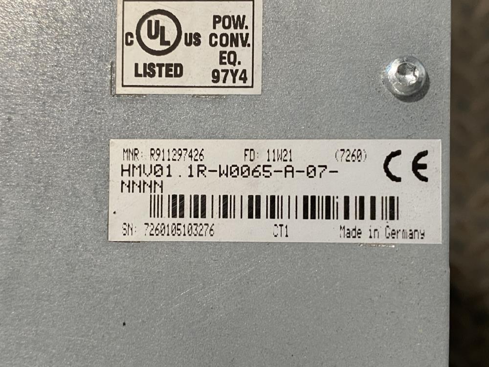 Bosch Rexroth IndraDrive M Power Supply Module, HMV01.1R-W0065,  750 VDC