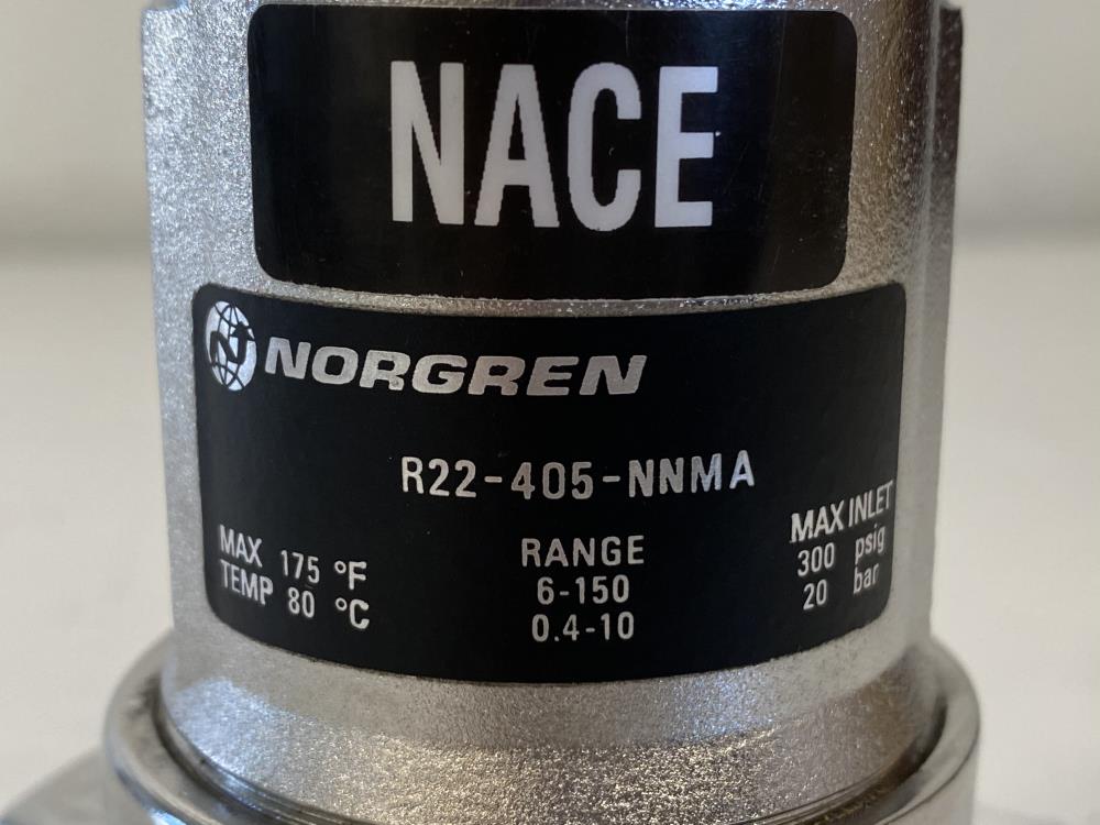 Norgren 1/2" Stainless Steel Pressure Regulator, R22-405-NNMA