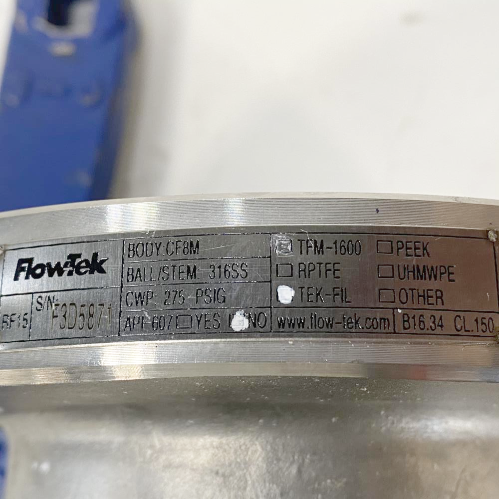 Flow-Tek 3" 150# RF CF8M Lever Operated Ball Valve RF15