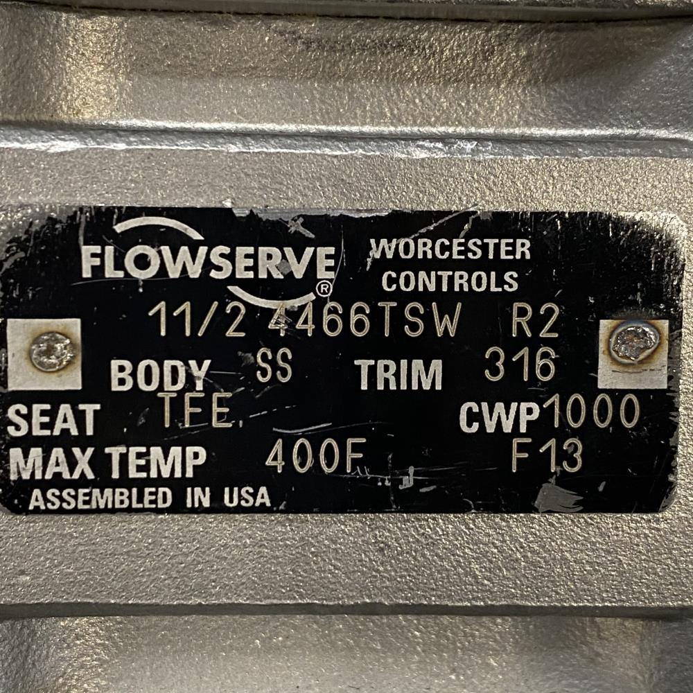 Flowserve Worcester 1-1/2" Stainless Steel Socketweld Ball Valve 11/2 4466TSW R2