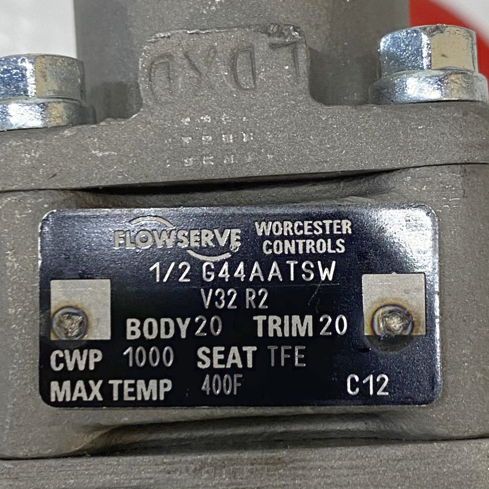 Flowserve Worcester 1/2" Threaded CN7M Alloy 20 Ball Valve 1/2 G44AATSW V32 R2