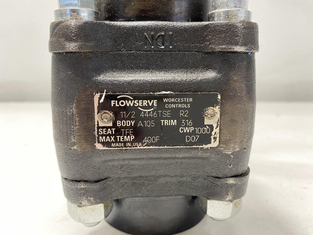 Flowserve Worcester 1-1/2" Socket Weld A105 Ball Valve 11/2 4446TSE R2